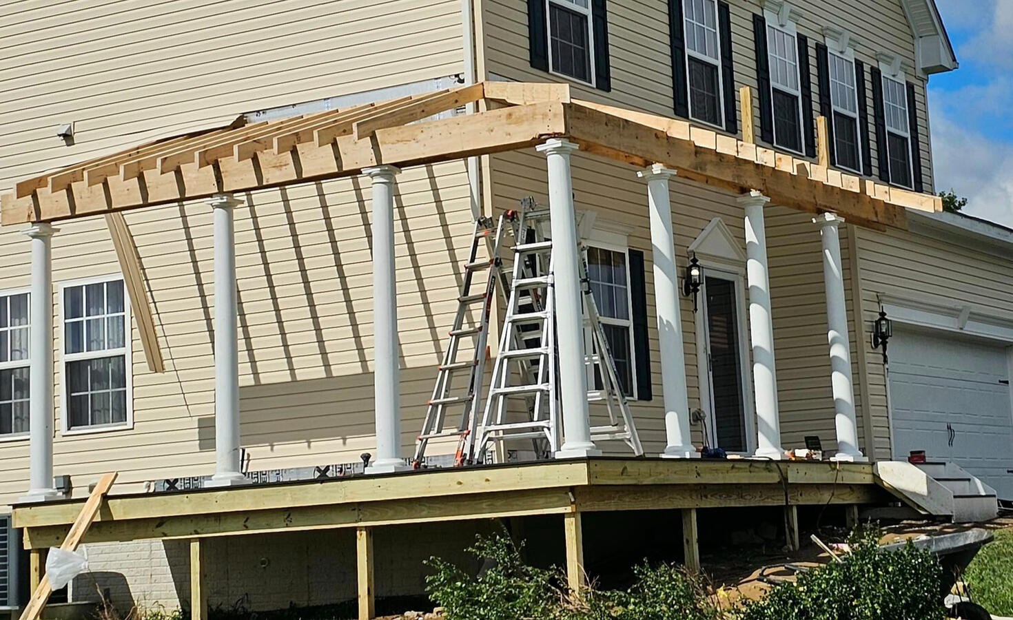Deck and awning addition